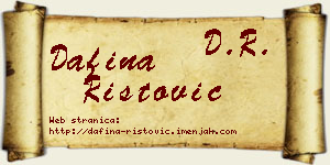 Dafina Ristović vizit kartica